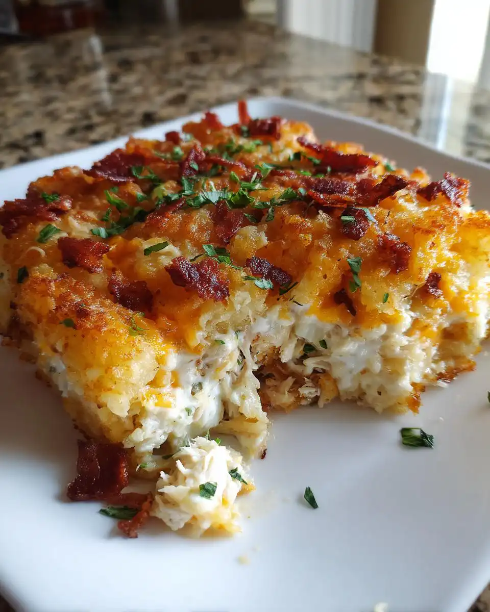 Creamy Chicken Bacon Ranch Tater Tot Bake - detail 1