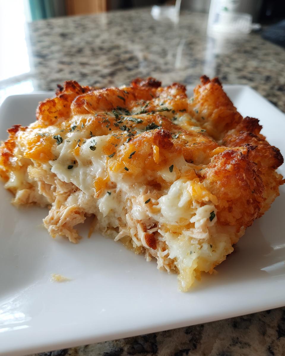 Creamy Chicken Bacon Ranch Tater Tot Bake - detail 2