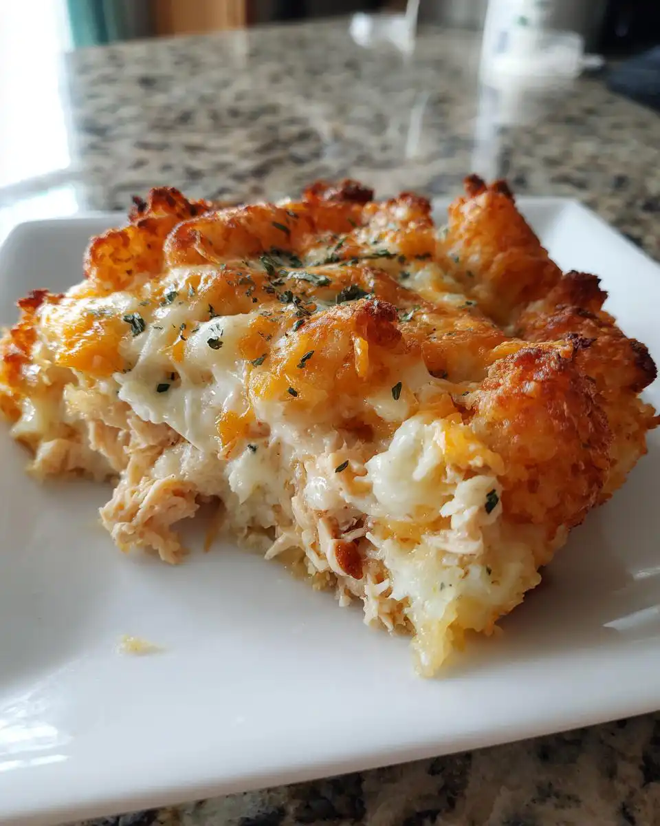 Creamy Chicken Bacon Ranch Tater Tot Bake - detail 2