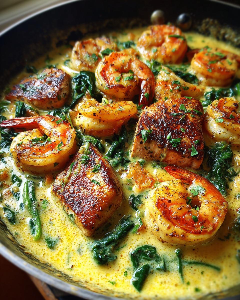 Creamy Shrimp And Salmon Skillet Dinner - detail 1