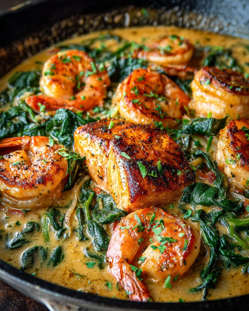 Creamy Shrimp And Salmon Skillet Dinner - detail 2