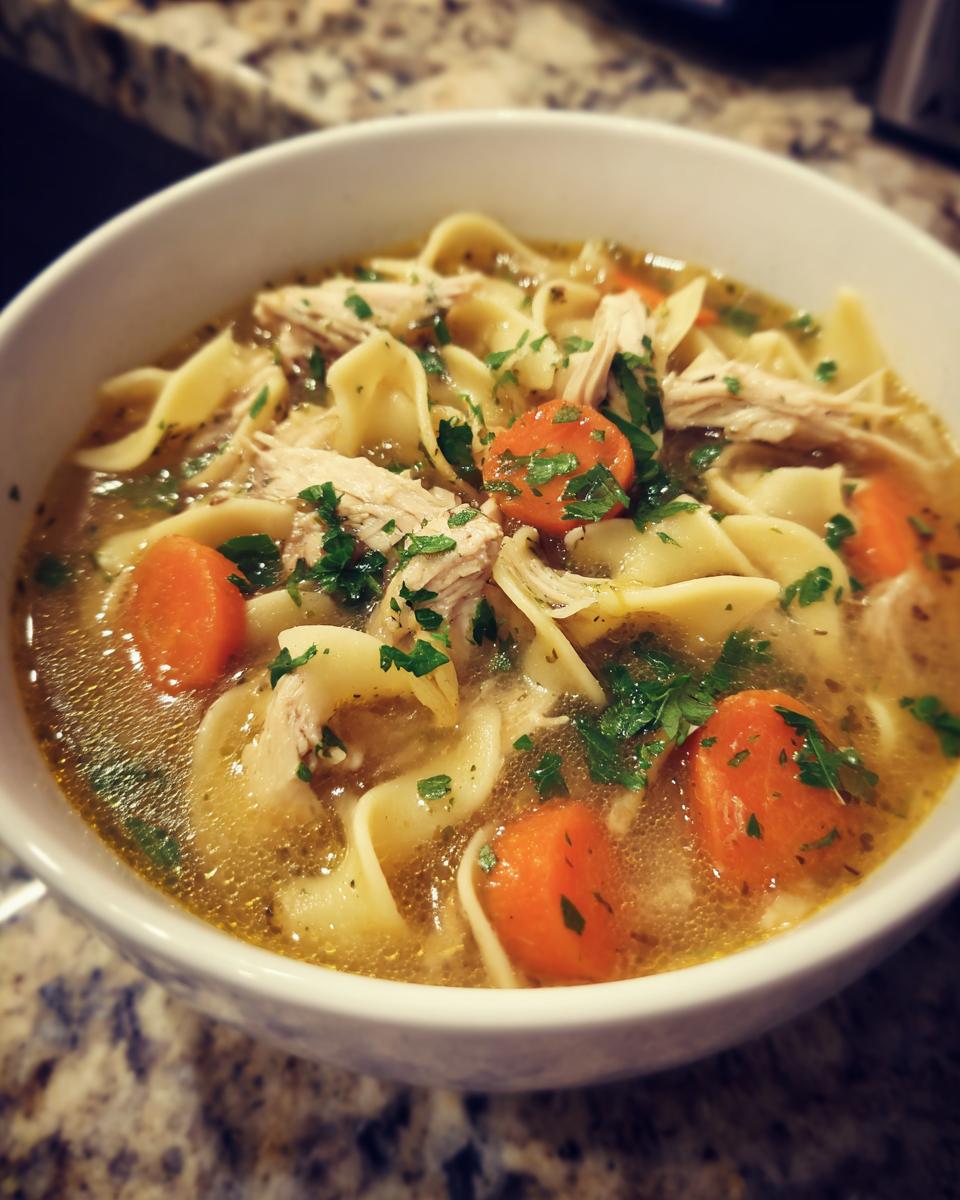 Crockpot Chicken Noodle Soup - detail 2