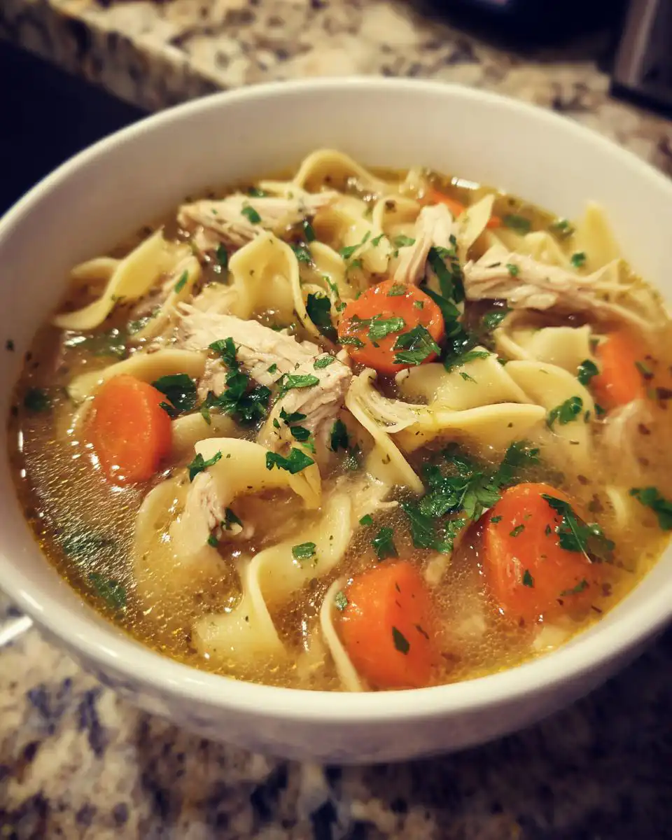 Crockpot Chicken Noodle Soup - detail 2
