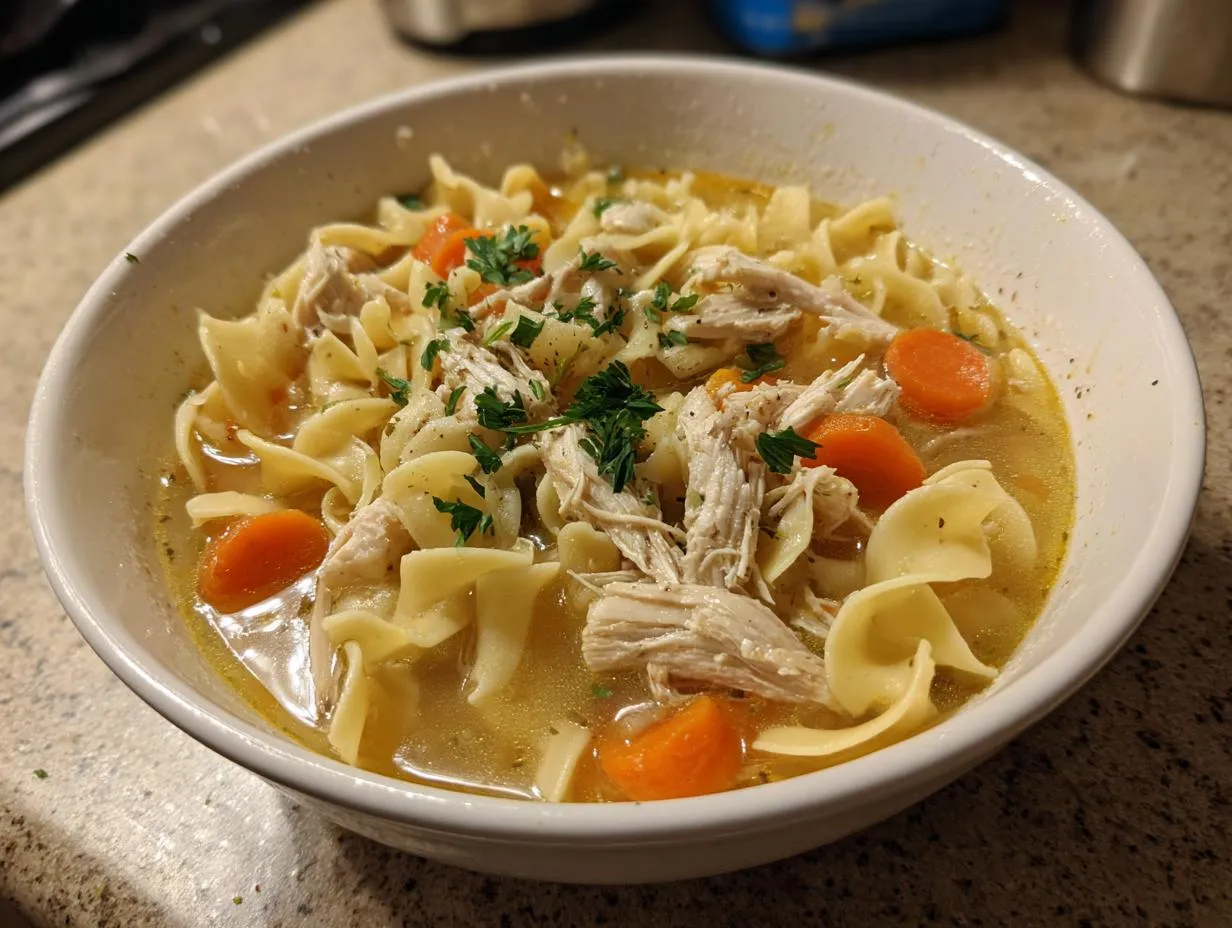 Amazing 6-Hour Crockpot Chicken Noodle Soup