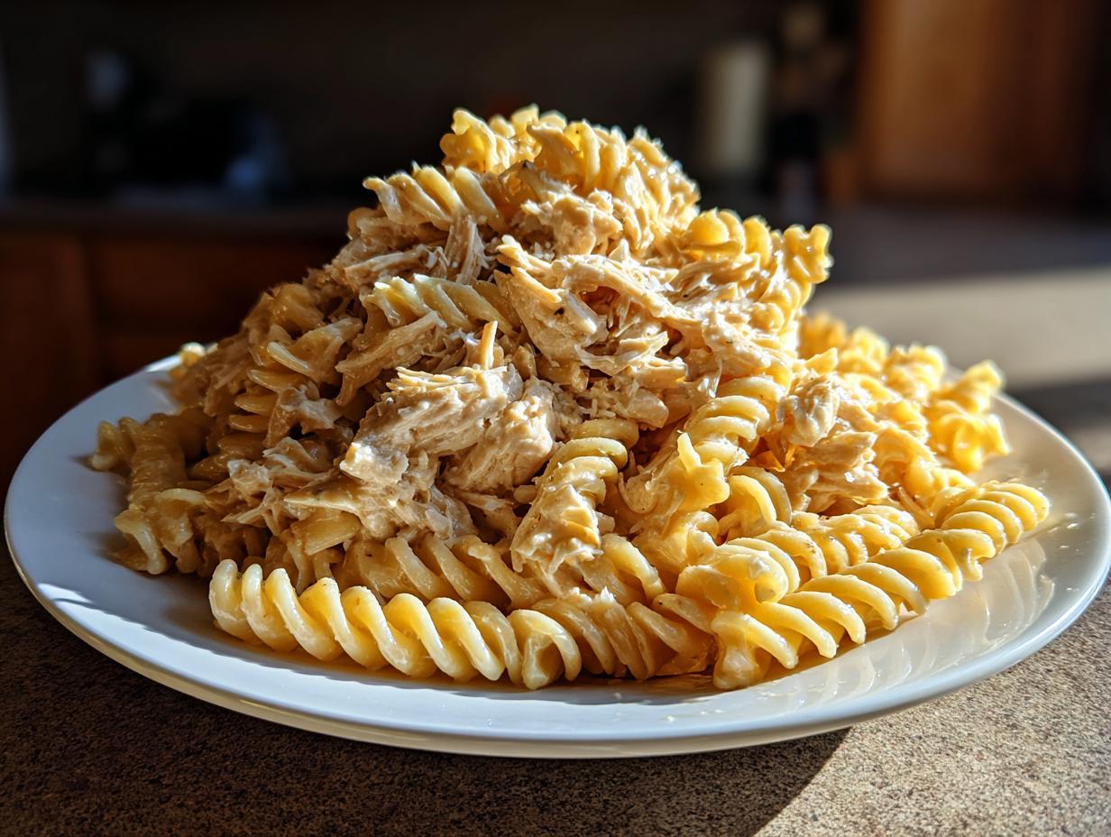 Amazing 1 Crockpot Garlic Parmesan Chicken Pasta