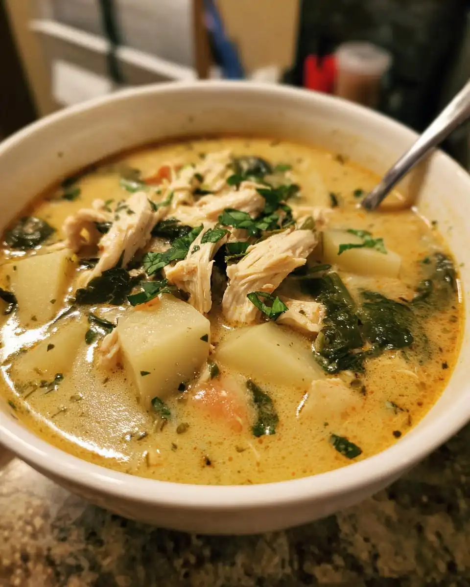 Dairy Free Creamy Chicken Vegetable Soup - detail 2