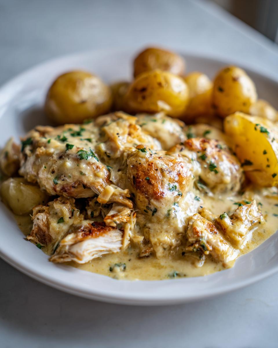 Garlic Parmesan Crockpot Chicken and Potatoes - detail 1