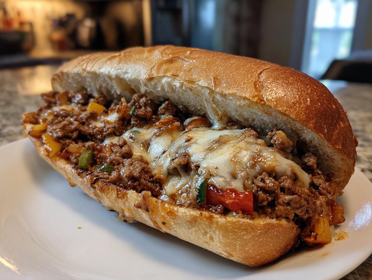 Amazing 30-Minute Ground Beef Philly Cheesesteaks