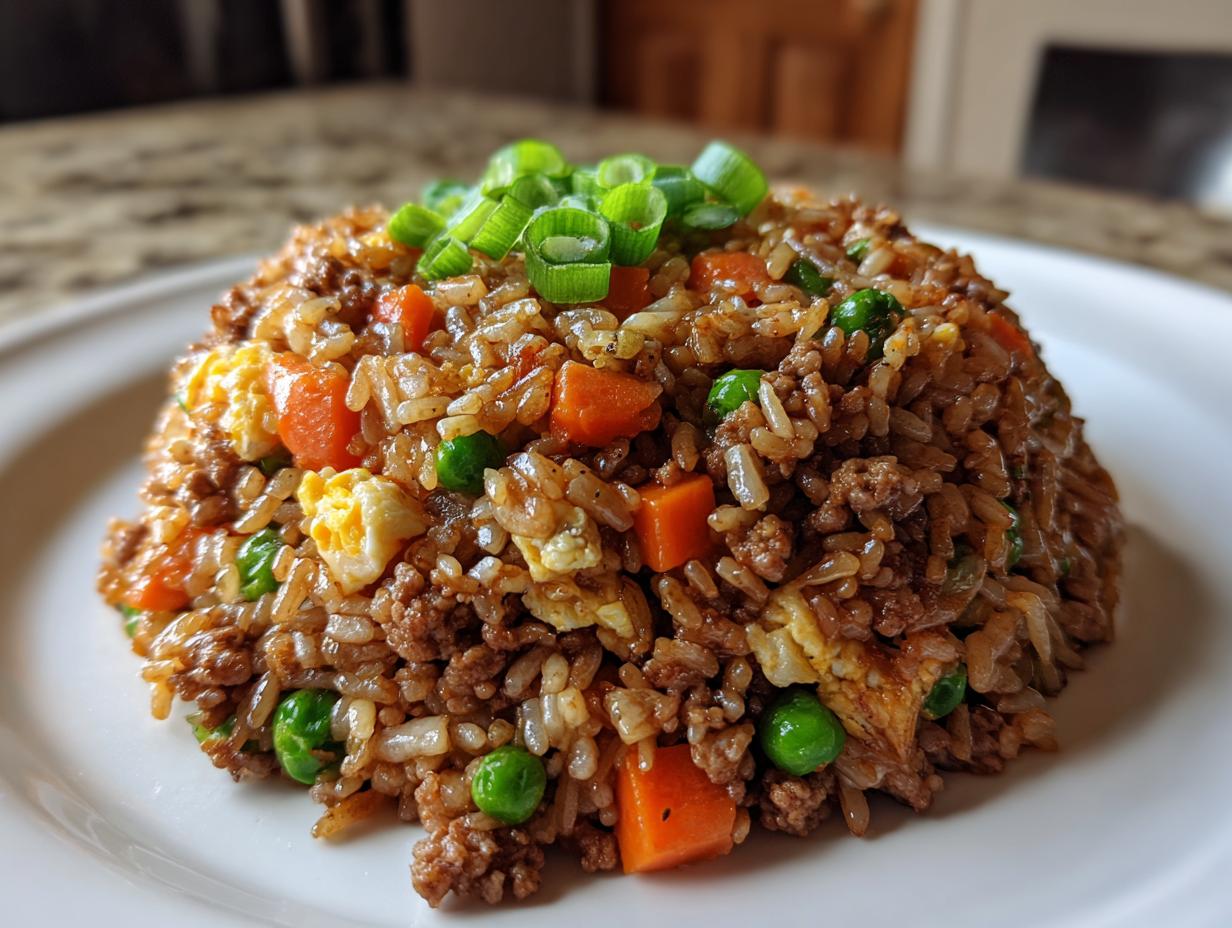 Ground Chicken Fried Rice