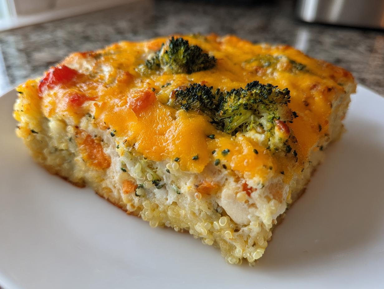Amazing 6-Ingredient High Protein Chicken and Quinoa Bake
