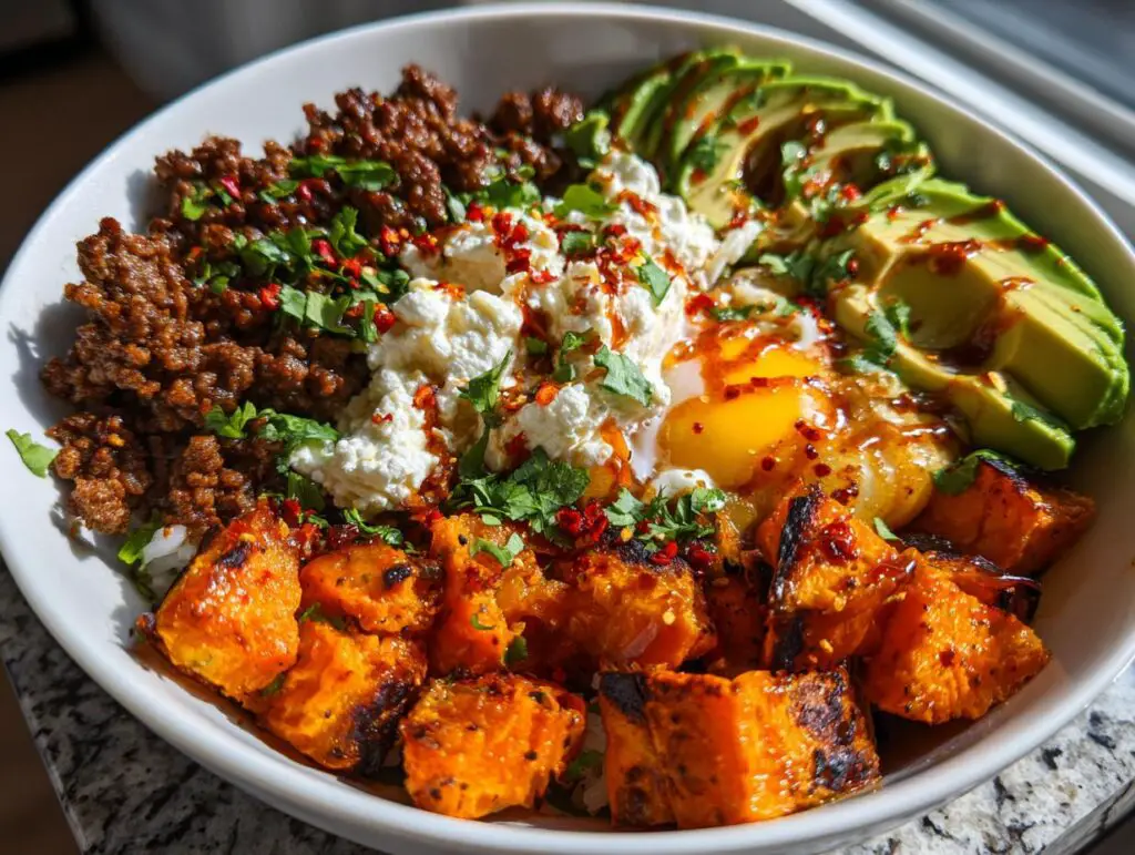 High Protein Ground Beef Power Bowls