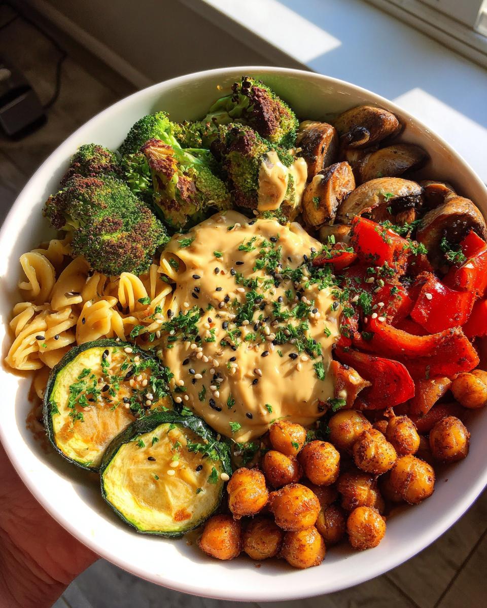 High Protein Red Lentil Pasta Bowl - detail 1