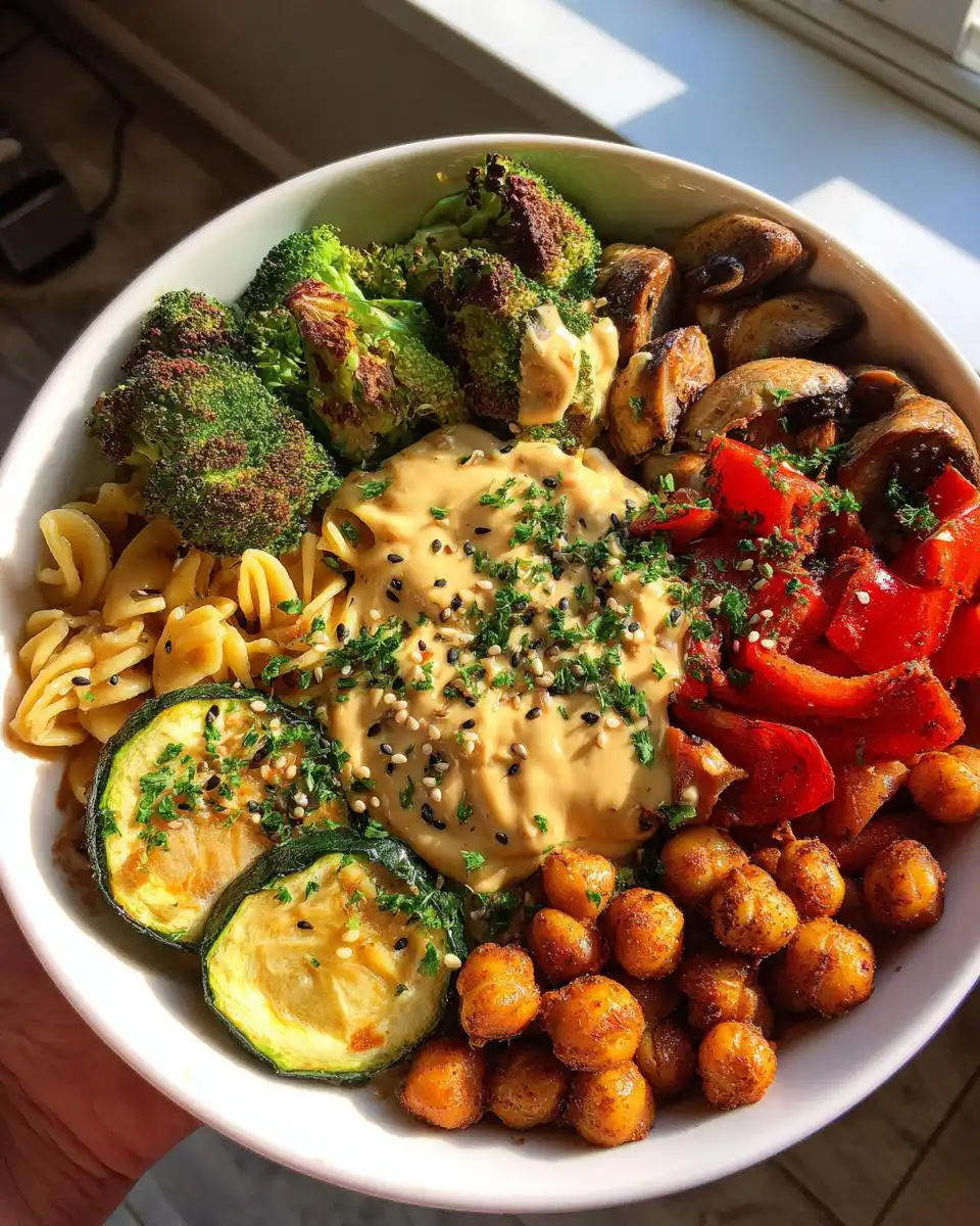 High Protein Red Lentil Pasta Bowl - detail 1