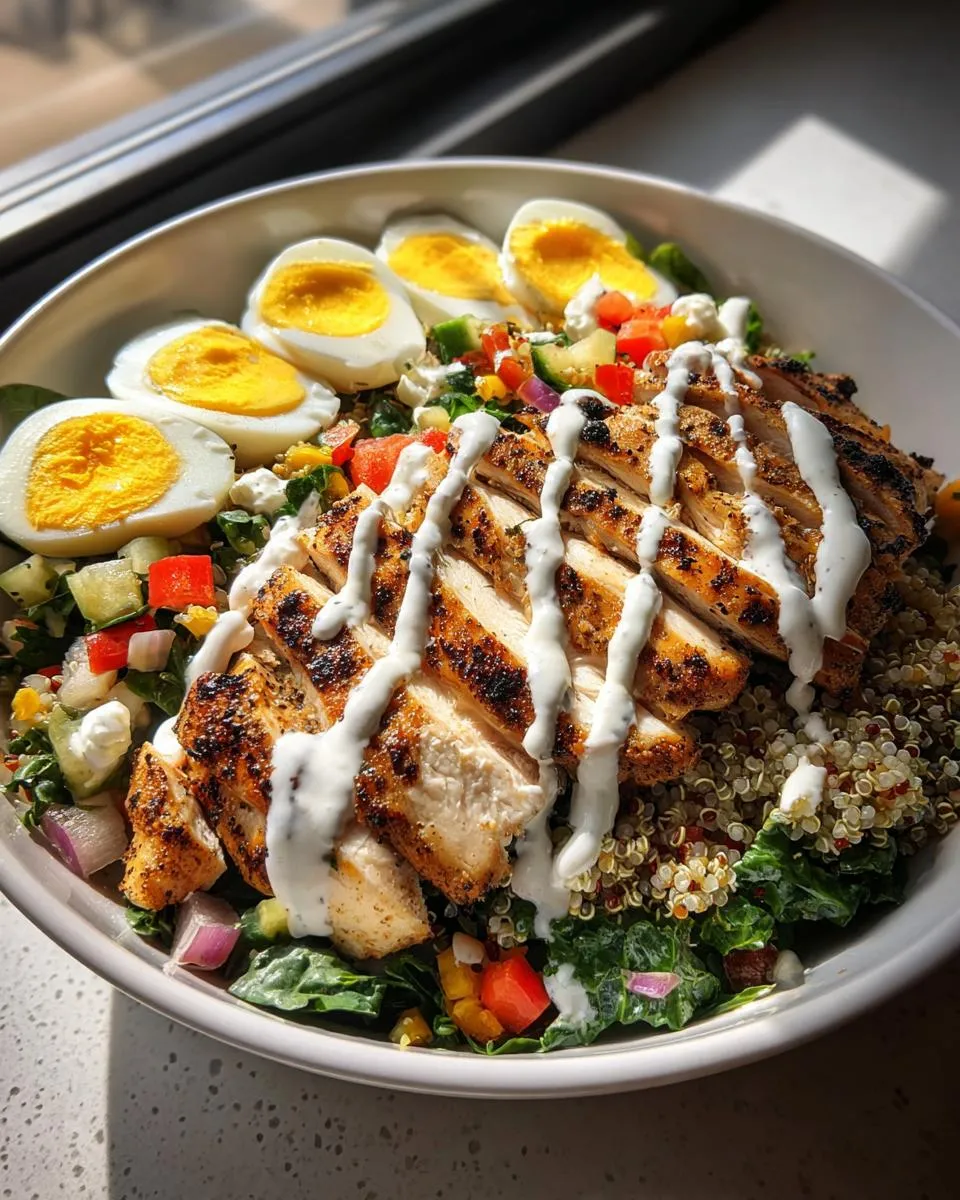 High-protein low-calorie salad bowls - detail 1