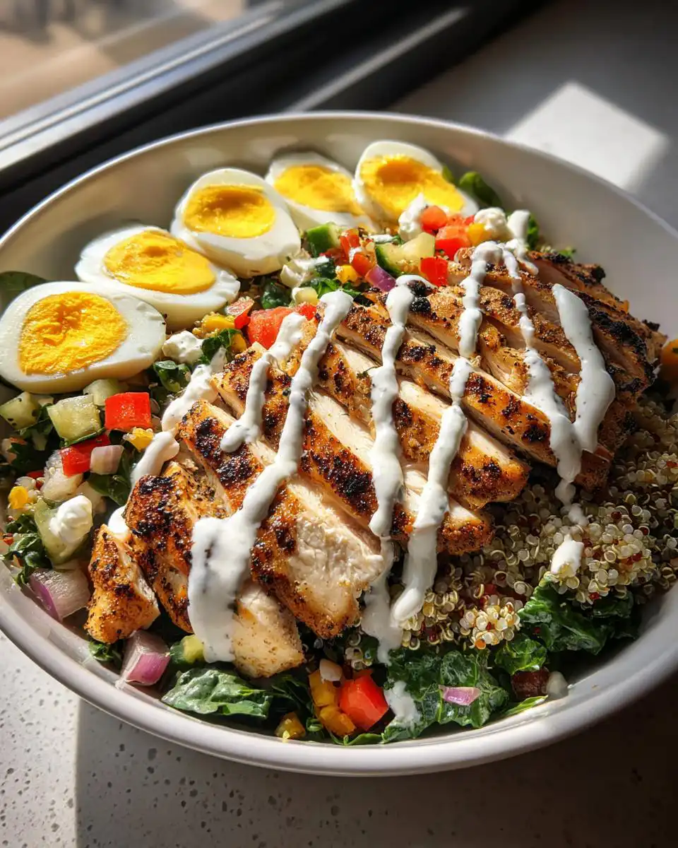 High-protein low-calorie salad bowls - detail 1