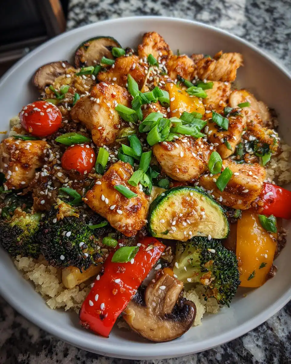 High-volume low-calorie chicken dinner - detail 1