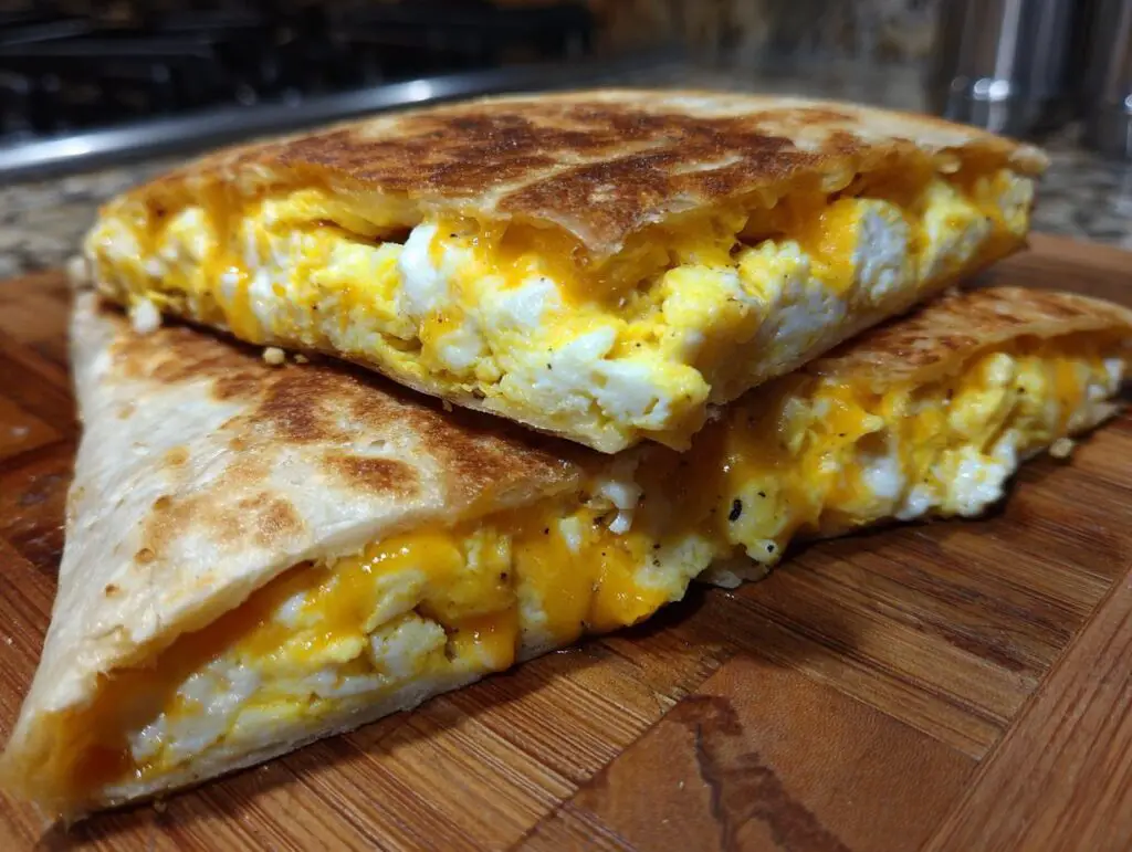 High‑protein breakfast quesadilla