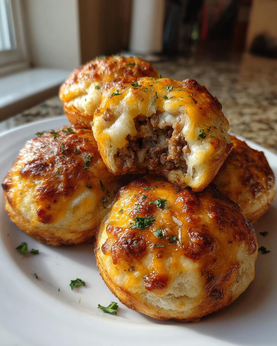 Irresistible Garlic Parmesan Cheeseburger Bombs - detail 1