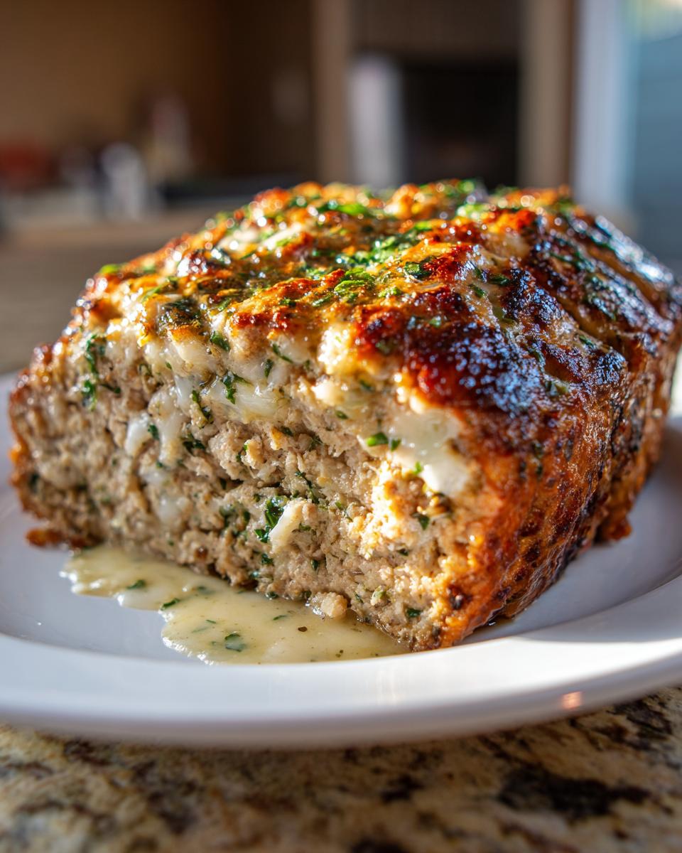 Melt in Your Mouth Garlic Parmesan Chicken Meatloaf - detail 2