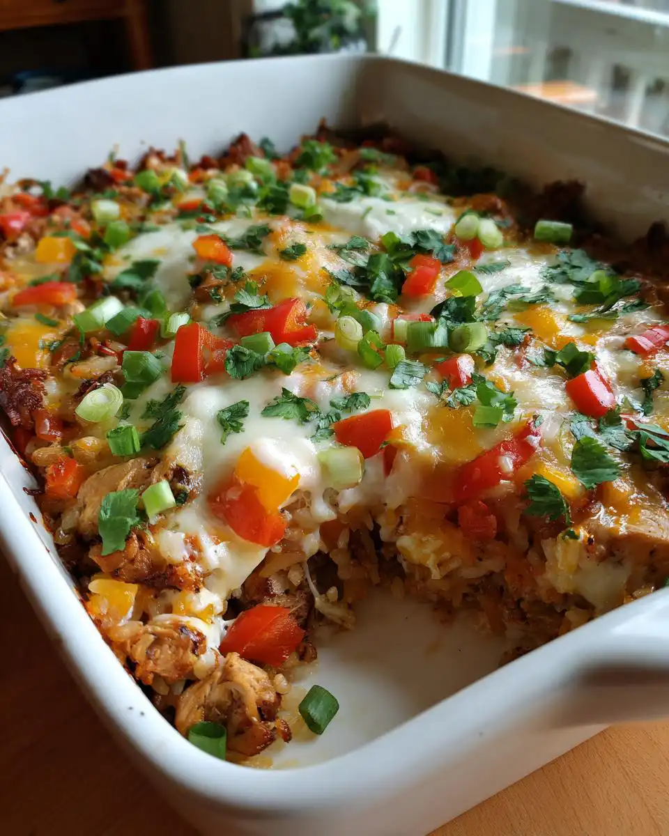 One Pan Chicken Fajita Rice Casserole - detail 2