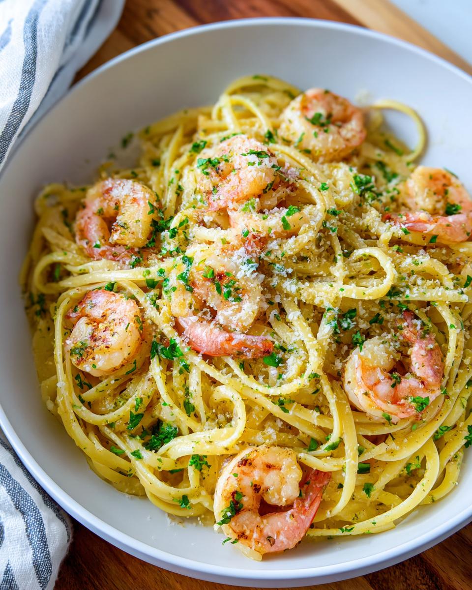 One Pan Shrimp Scampi with Linguine - detail 2