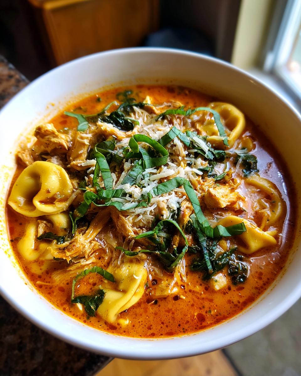 One Pot Creamy Tomato Basil Tortellini Soup With Chicken - detail 1