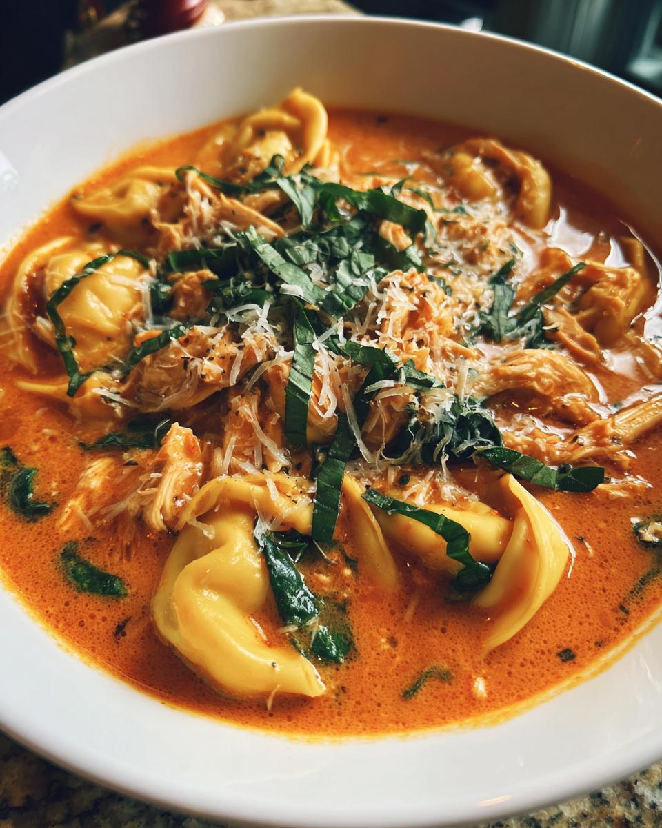 One Pot Creamy Tomato Basil Tortellini Soup With Chicken - detail 2