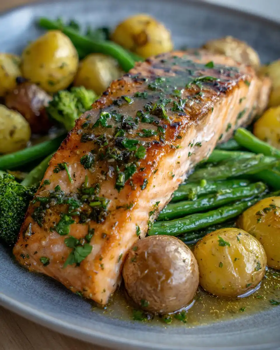 Sheet Pan Lemon Garlic Salmon With Veggies - detail 1