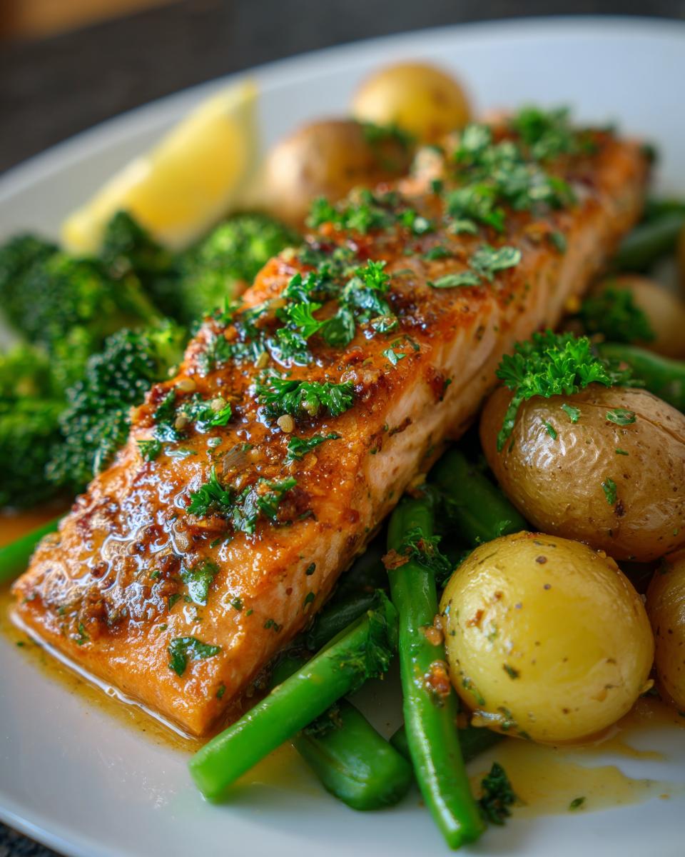 Sheet Pan Lemon Garlic Salmon With Veggies - detail 2