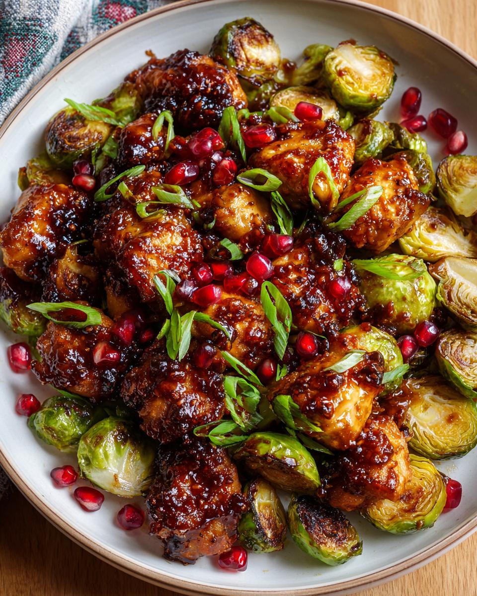 Sheet Pan Sticky Ginger Sesame Chicken Brussels Sprouts - detail 1