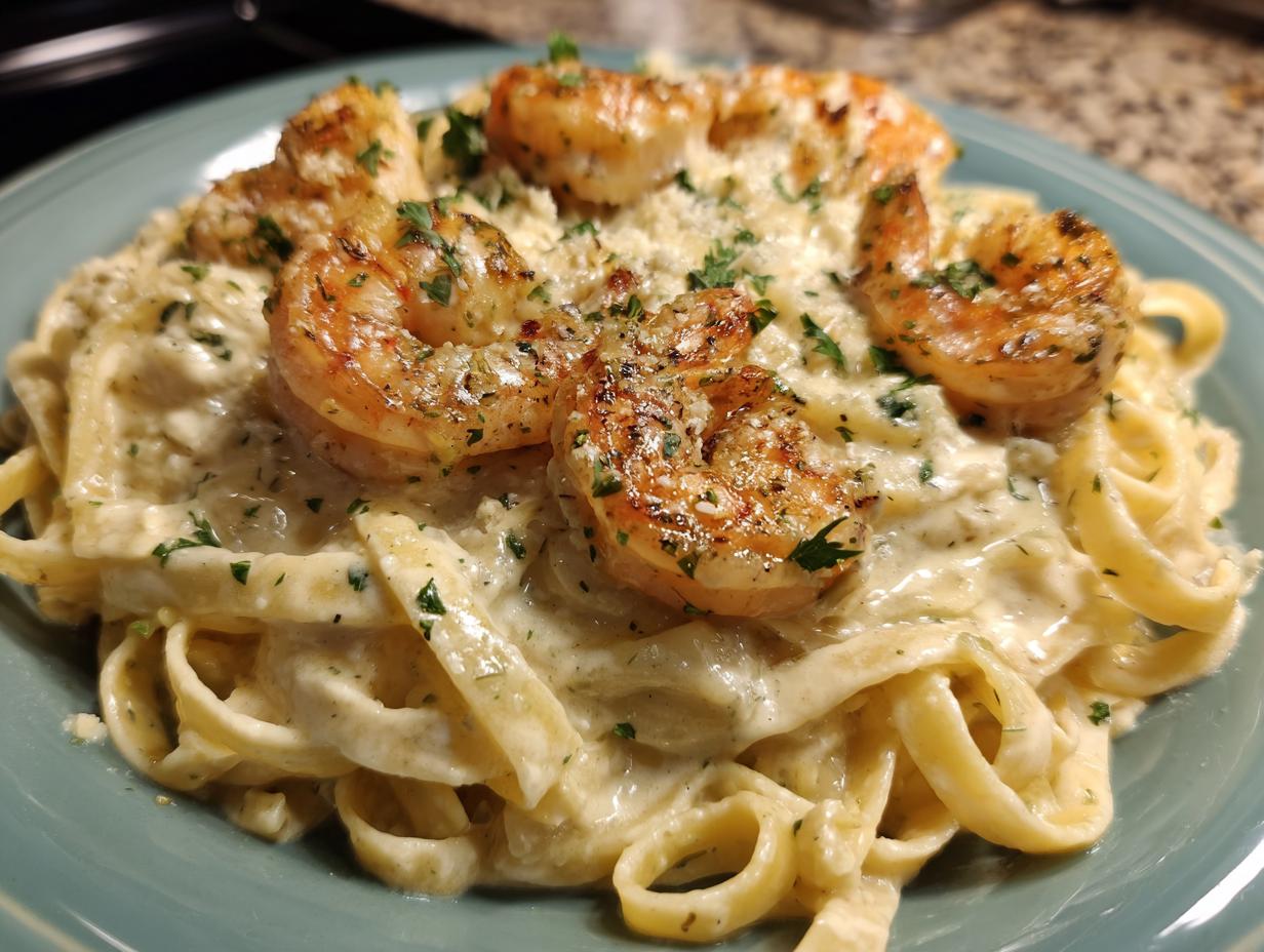 Amazing 40-Min Shrimp Fettuccine Alfredo