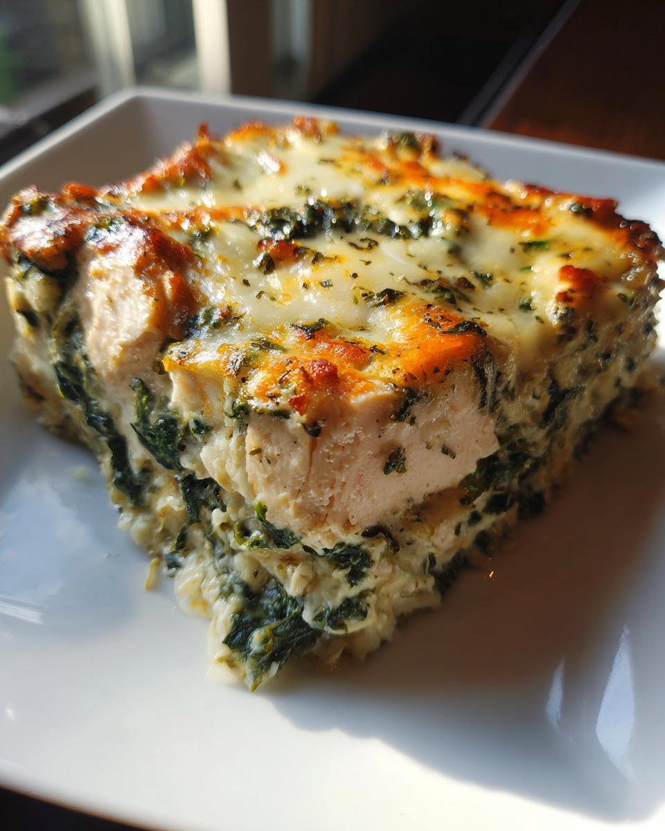 Skinny Spinach Artichoke Chicken Casserole - detail 1