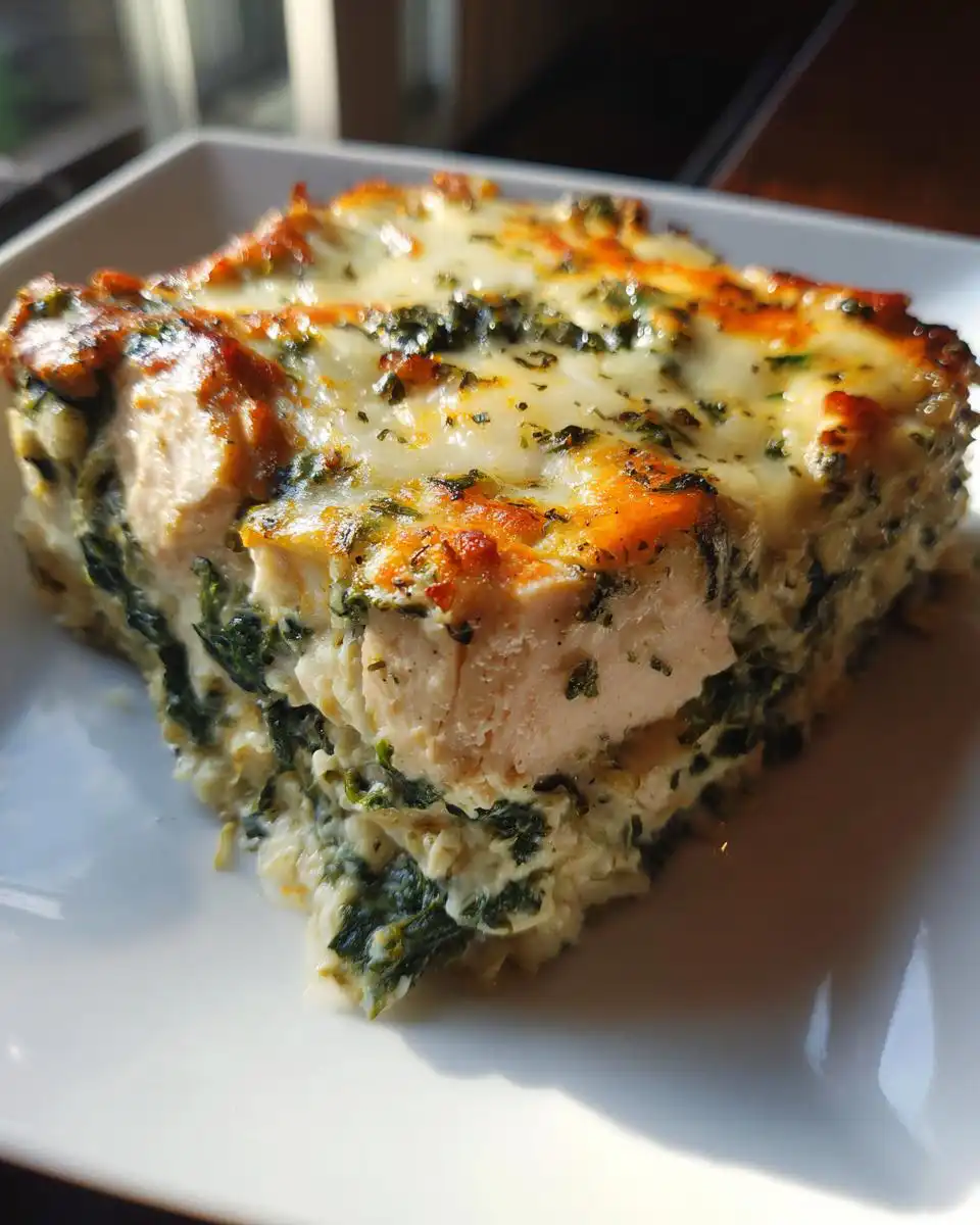 Skinny Spinach Artichoke Chicken Casserole - detail 1