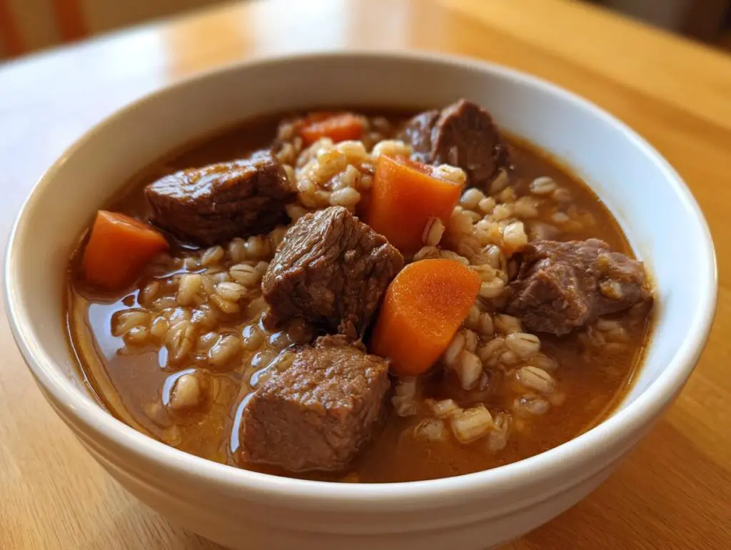 Slow Cooker Beef And Barley Soup
