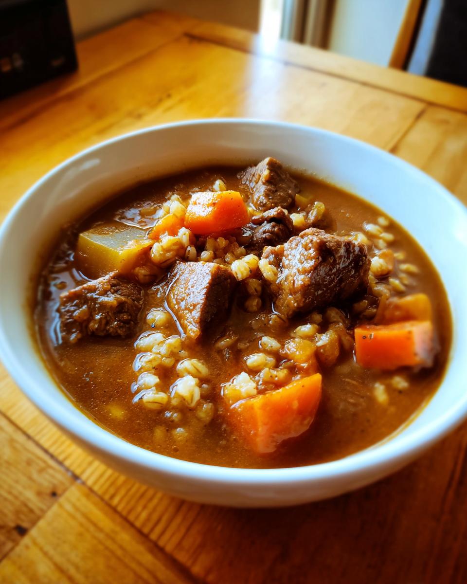 Slow Cooker Beef And Barley Soup - detail 2