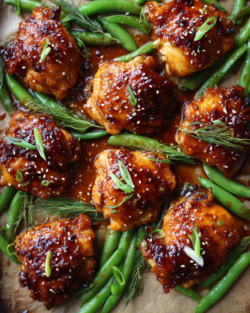 Sticky ginger chicken sheet pan - detail 1
