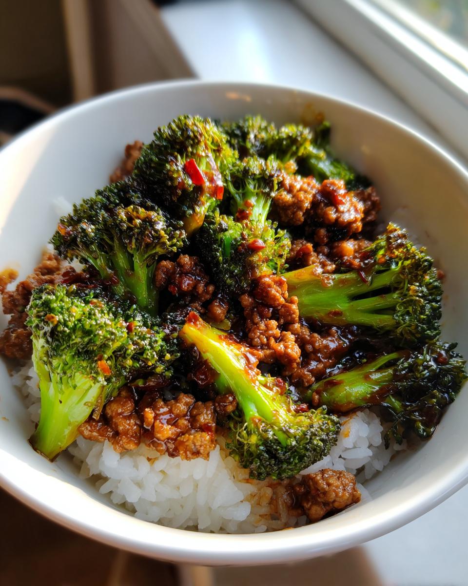 Sweet and Spicy Ground Turkey & Broccoli Bowls - detail 2