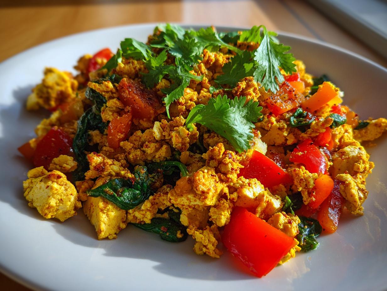 Amazing Vegan Tofu Scramble Breakfast in 25 Min