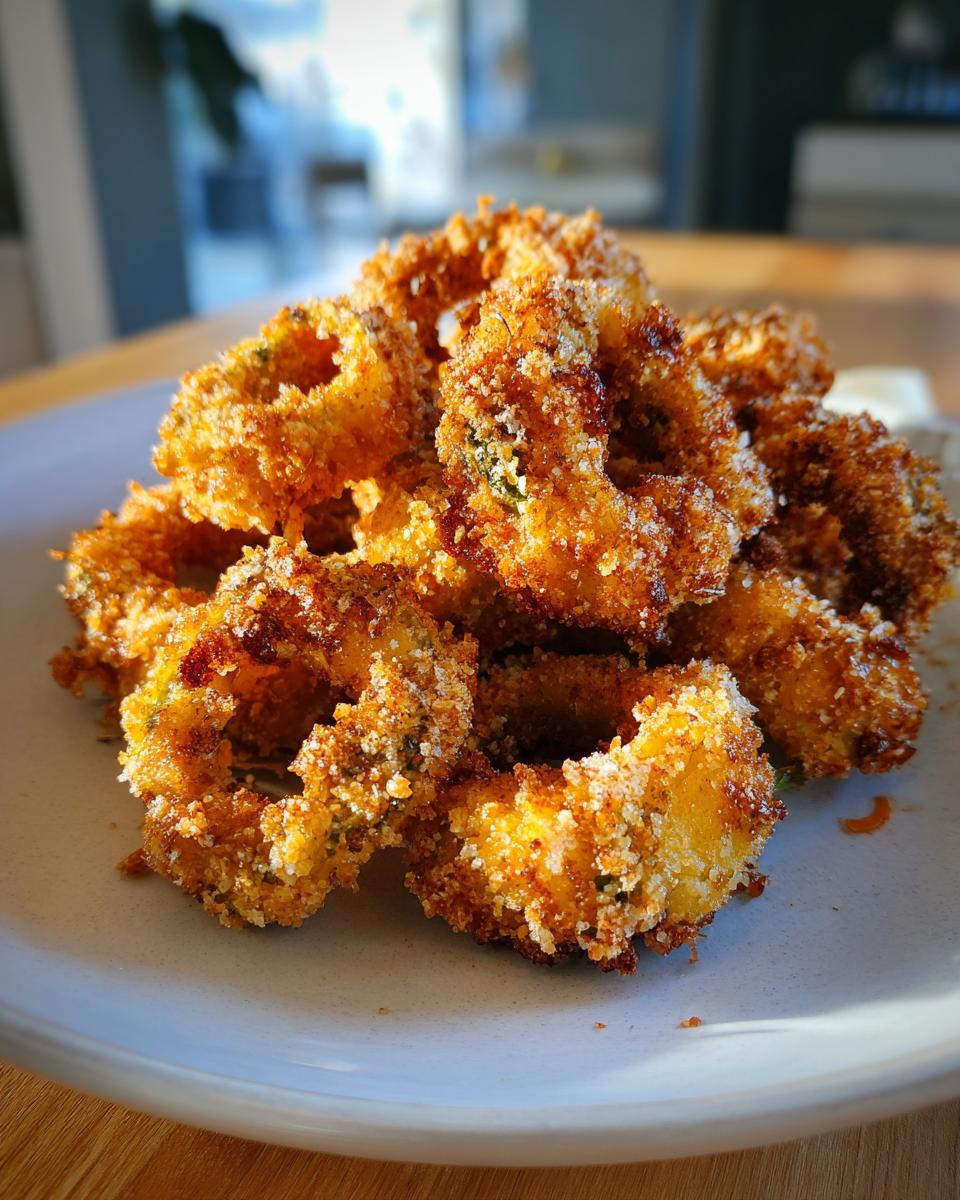 air fryer pickle onion rings low carb - detail 2