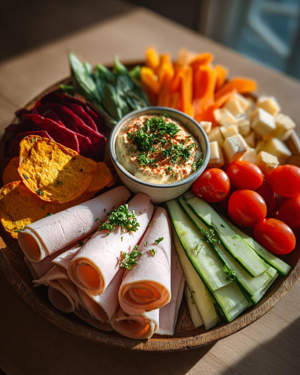 charcuterie chips low calorie snack board - detail 1