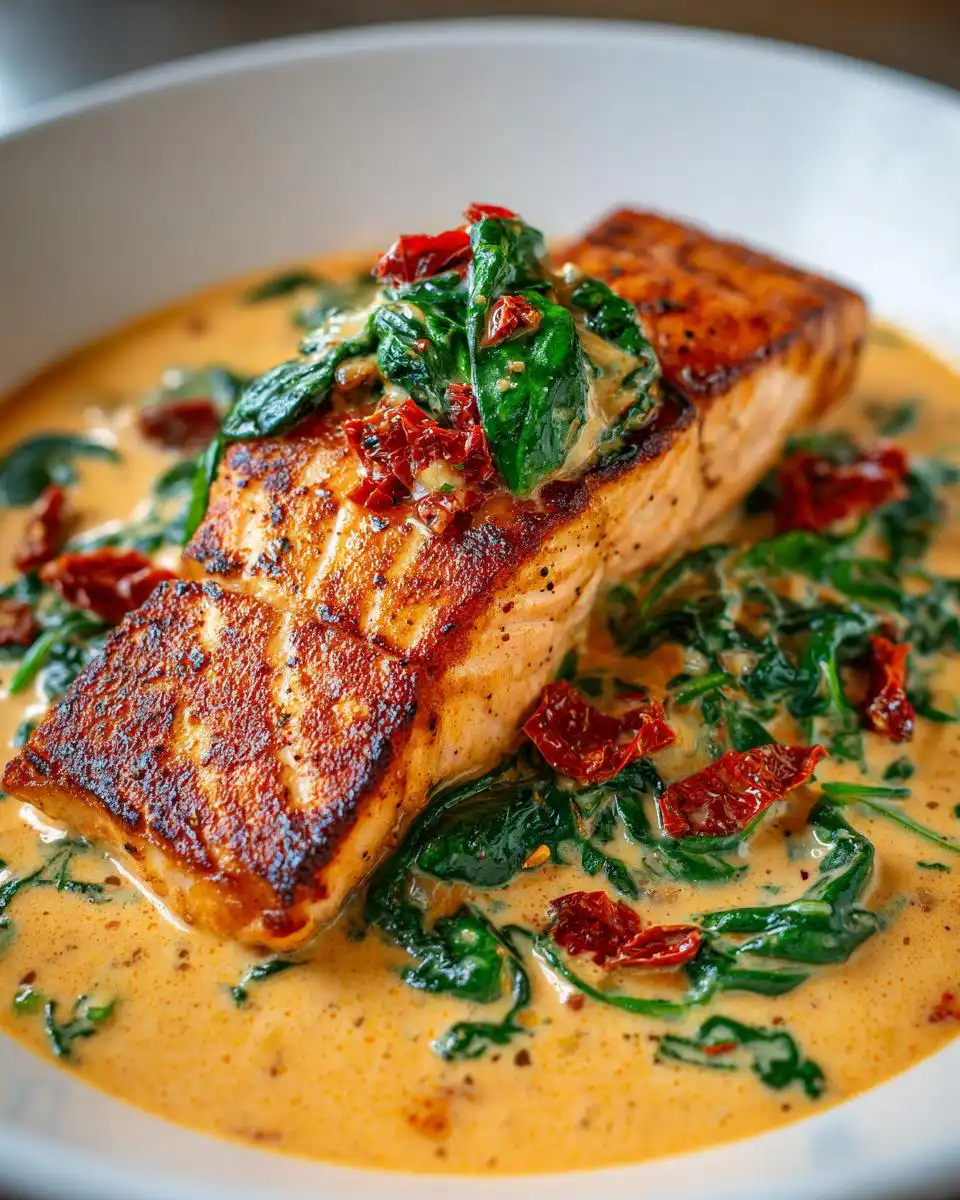 creamy tuscan salmon - detail 1