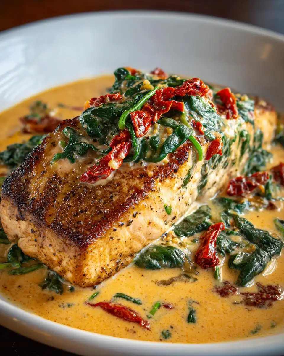 creamy tuscan salmon - detail 2