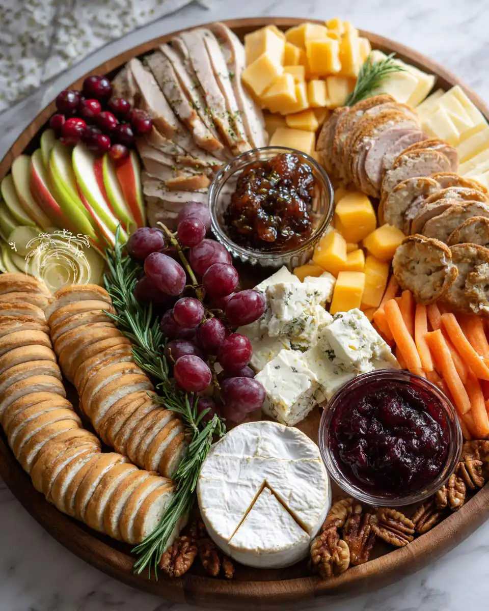 festive charcuterie style appetizer board - detail 1