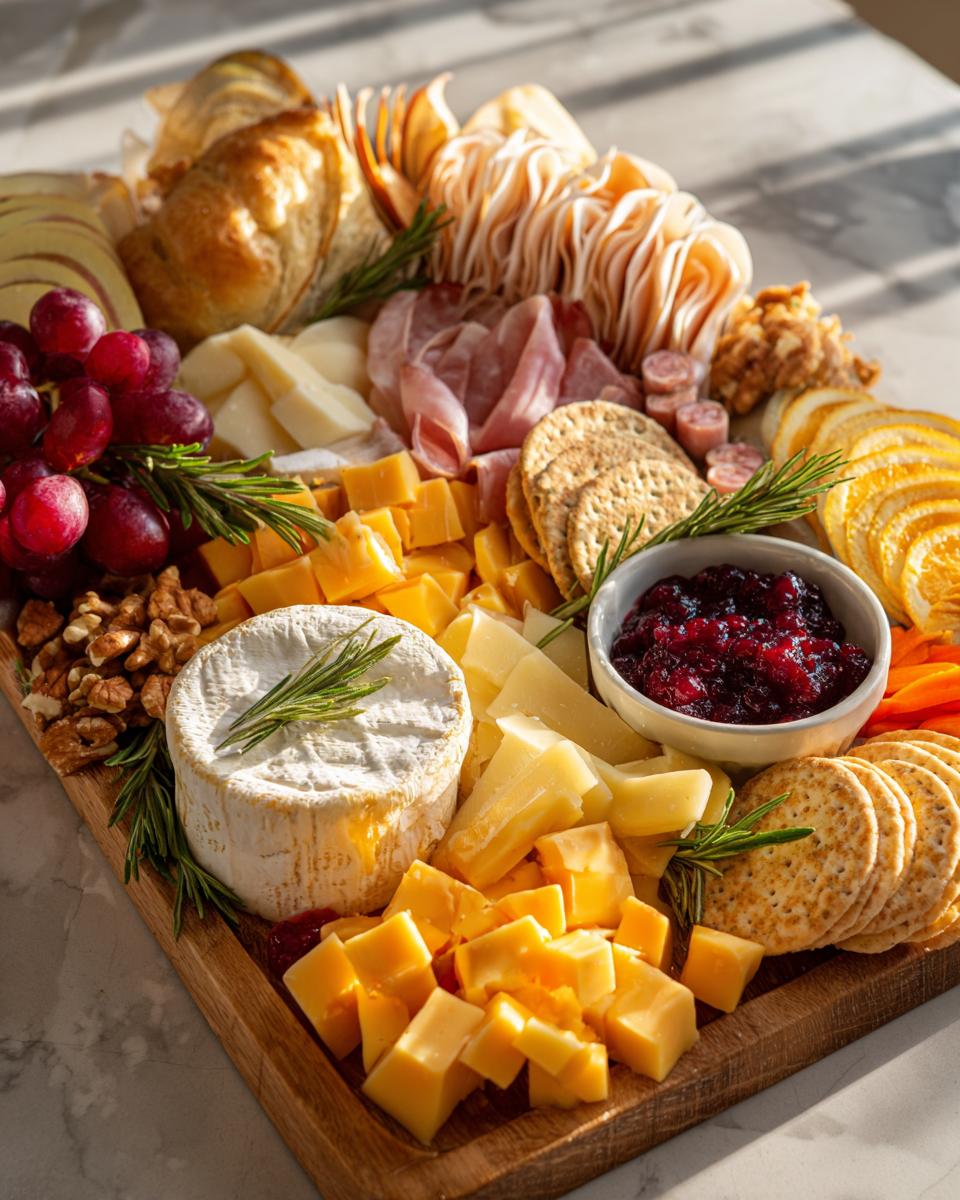 festive charcuterie style appetizer board - detail 2