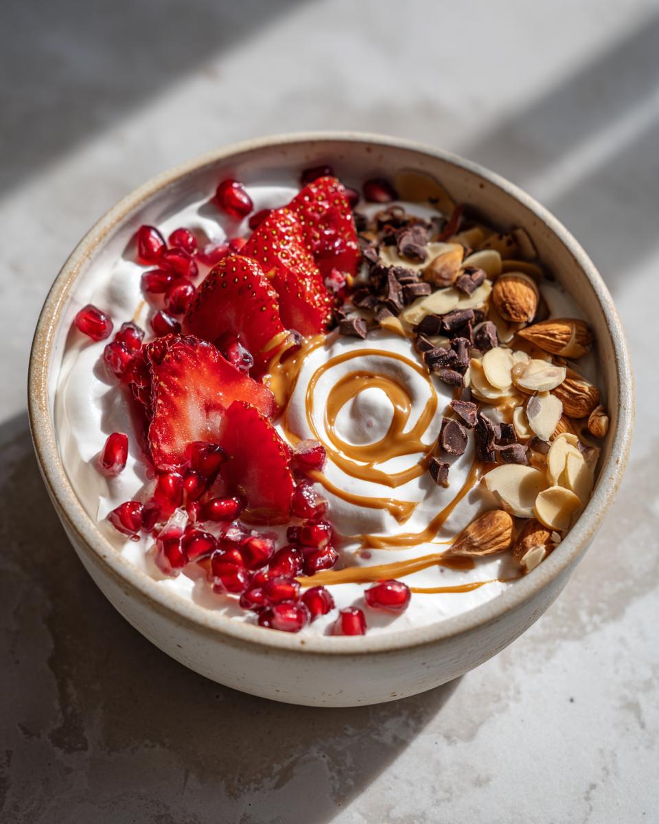 fluffy protein yogurt dessert bowl - detail 1