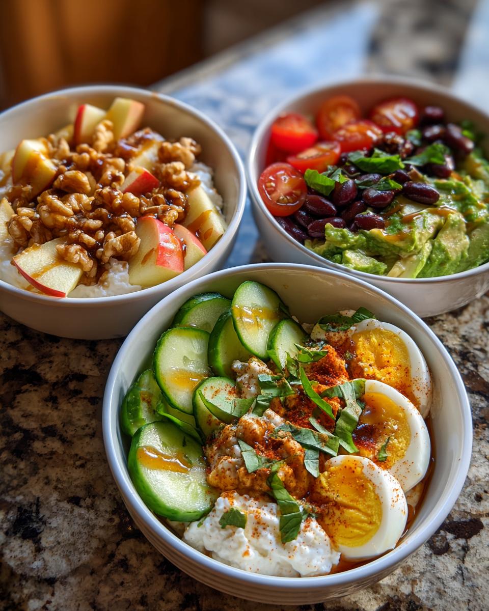 high protein cottage cheese breakfast bowls - detail 1