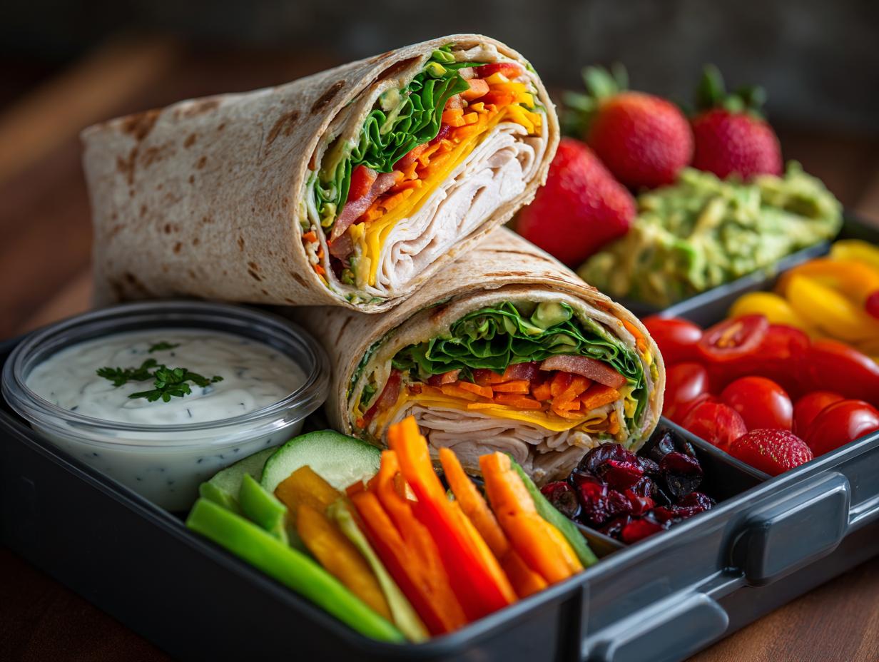 Amazing 30g high protein turkey wrap lunch box