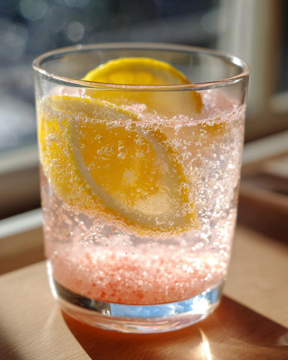 manjaro effect pink salt drink - detail 1