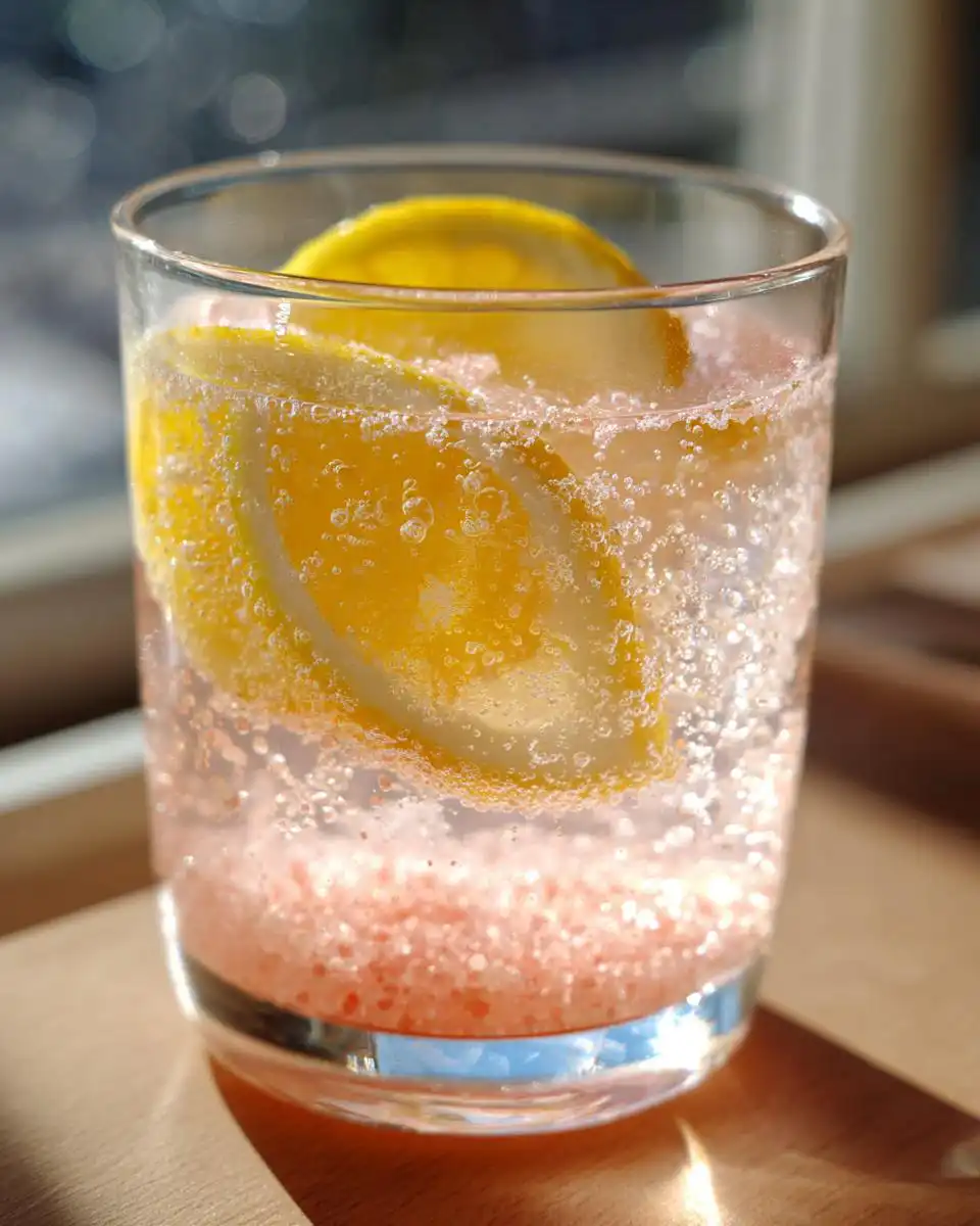 manjaro effect pink salt drink - detail 1