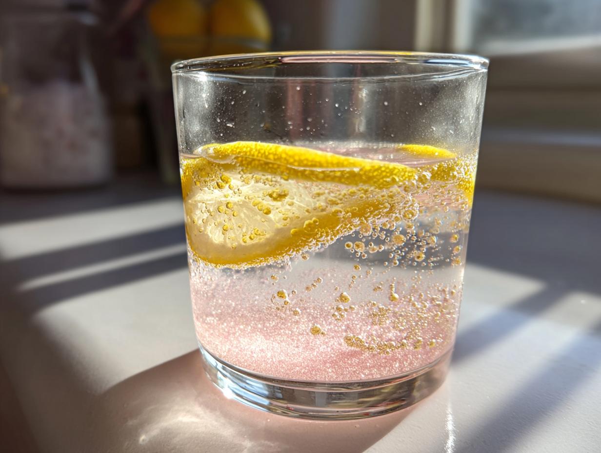 Amazing manjaro effect pink salt drink: 1 step